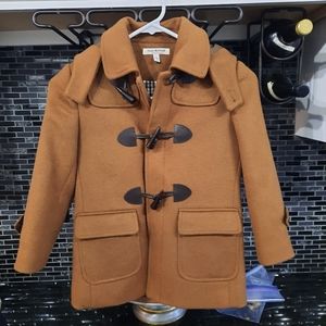 Nwot Issac mizrahi boys camel wool toggle coat